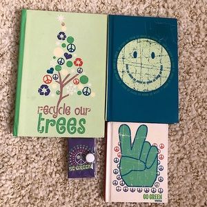 NEW Limited Too Notebook Set,Go green, Recycle your trees